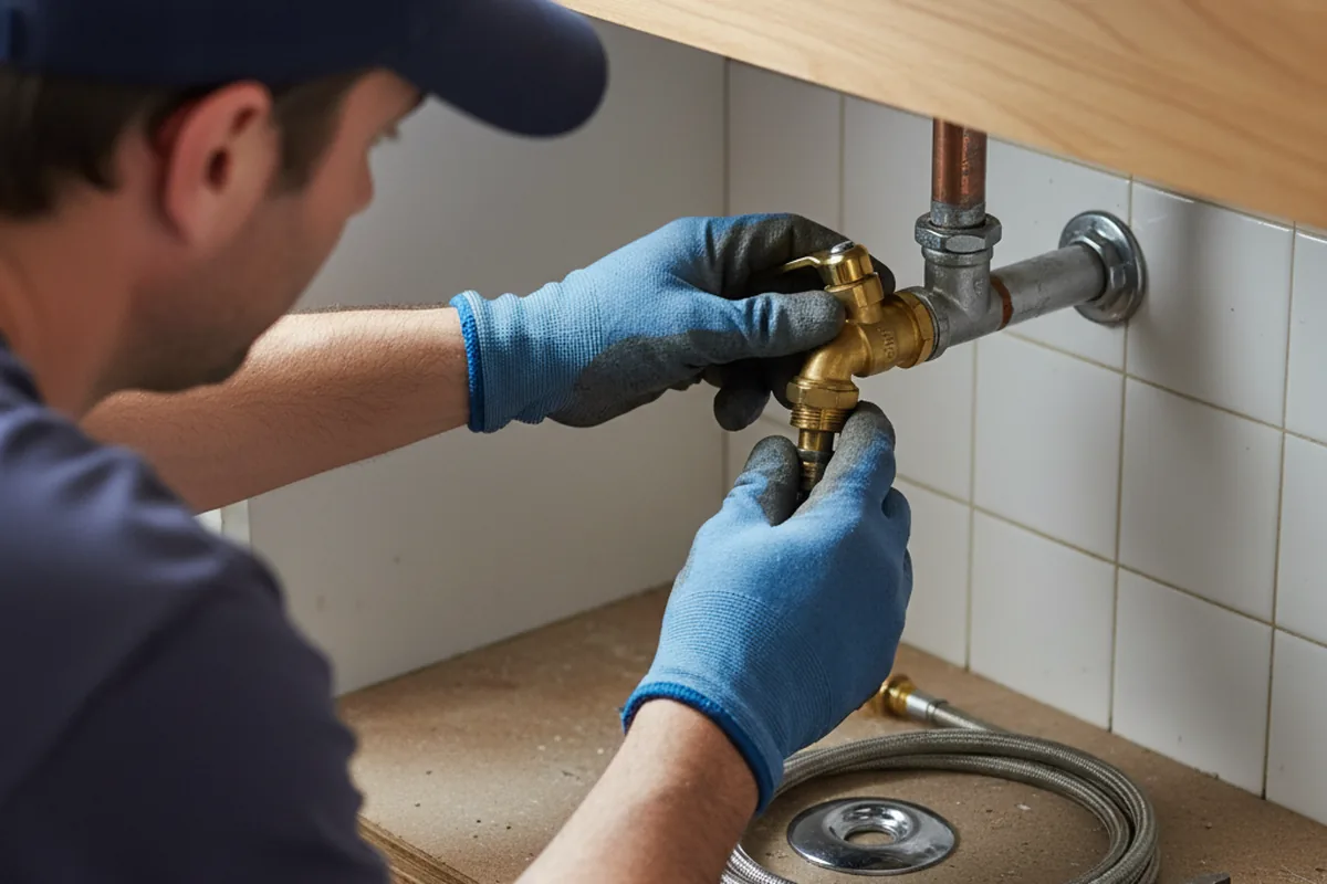 Shutoff valve and fitting work during Well Pump Repair in Menlo Park